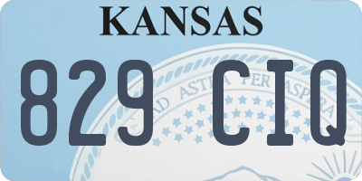 KS license plate 829CIQ