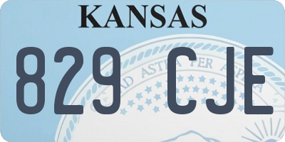 KS license plate 829CJE