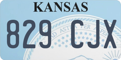 KS license plate 829CJX