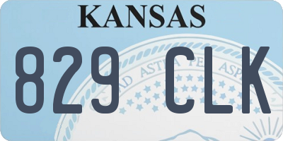 KS license plate 829CLK