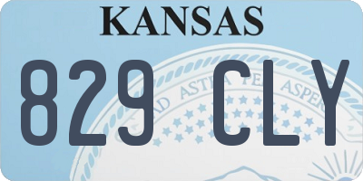KS license plate 829CLY