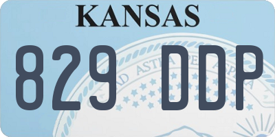 KS license plate 829DDP