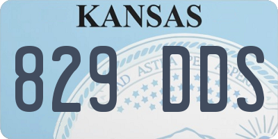 KS license plate 829DDS