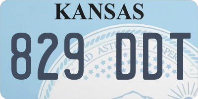 KS license plate 829DDT
