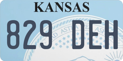 KS license plate 829DEH