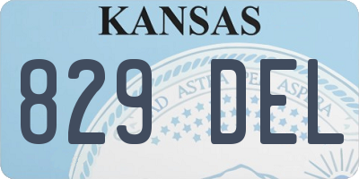 KS license plate 829DEL
