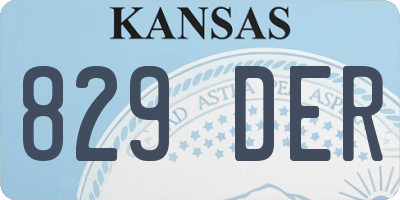 KS license plate 829DER