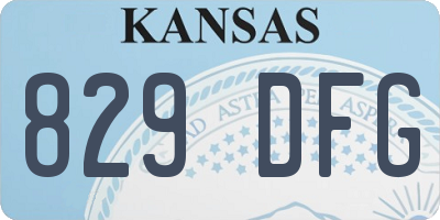 KS license plate 829DFG