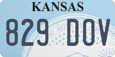 KS license plate 829DOV