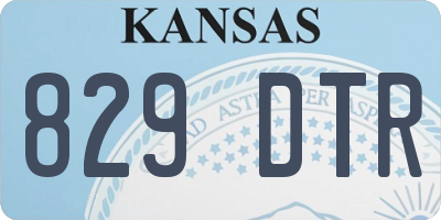 KS license plate 829DTR