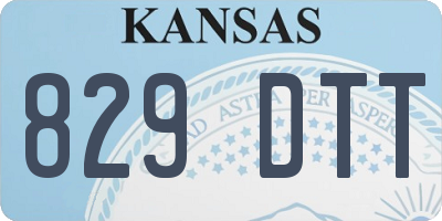 KS license plate 829DTT
