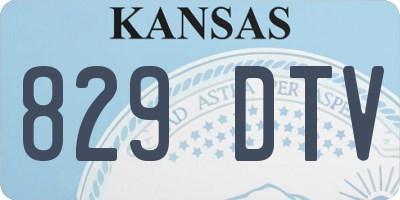 KS license plate 829DTV