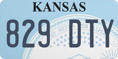 KS license plate 829DTY