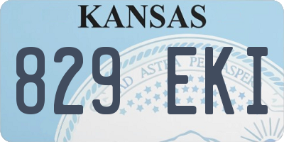 KS license plate 829EKI