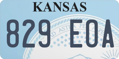 KS license plate 829EOA