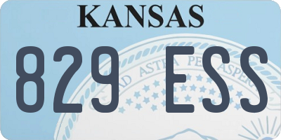 KS license plate 829ESS