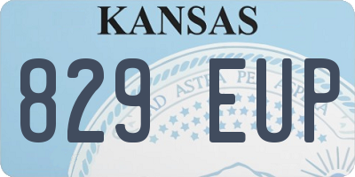 KS license plate 829EUP