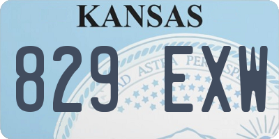 KS license plate 829EXW
