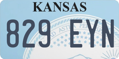 KS license plate 829EYN