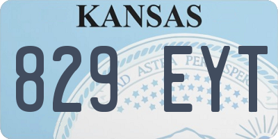 KS license plate 829EYT