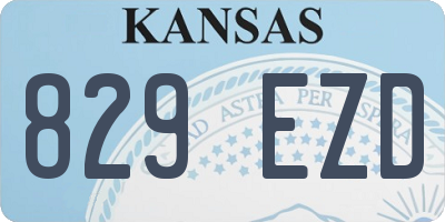 KS license plate 829EZD