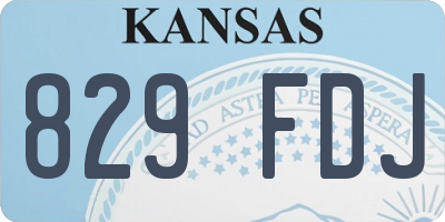 KS license plate 829FDJ