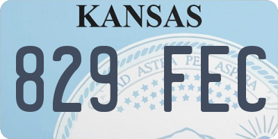 KS license plate 829FEC