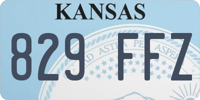 KS license plate 829FFZ
