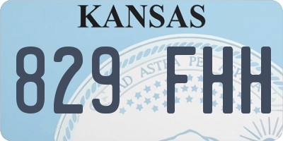 KS license plate 829FHH