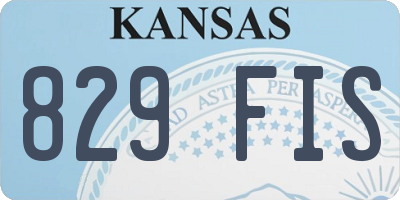 KS license plate 829FIS