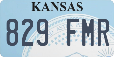 KS license plate 829FMR