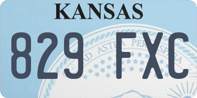 KS license plate 829FXC