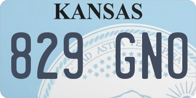 KS license plate 829GNO