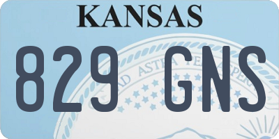 KS license plate 829GNS