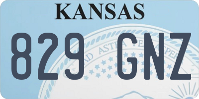 KS license plate 829GNZ
