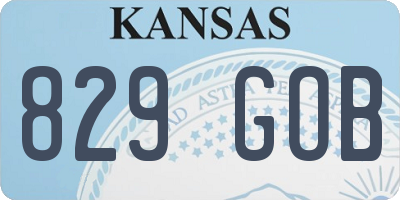 KS license plate 829GOB