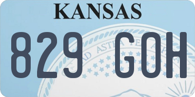 KS license plate 829GOH