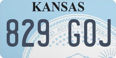 KS license plate 829GOJ