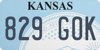 KS license plate 829GOK