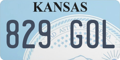 KS license plate 829GOL