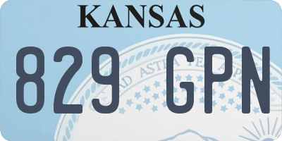 KS license plate 829GPN