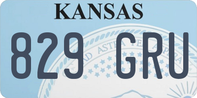KS license plate 829GRU