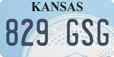 KS license plate 829GSG