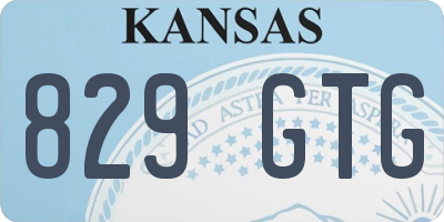 KS license plate 829GTG