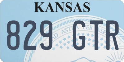 KS license plate 829GTR