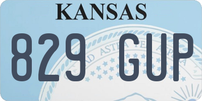 KS license plate 829GUP