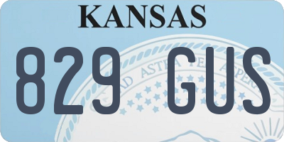 KS license plate 829GUS