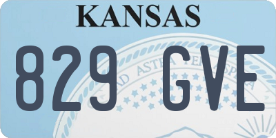 KS license plate 829GVE