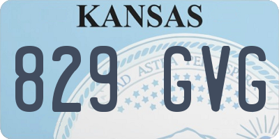 KS license plate 829GVG