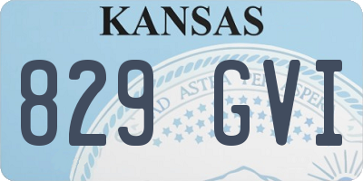 KS license plate 829GVI